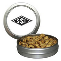 Silver Short Round Tin w/ Peanuts